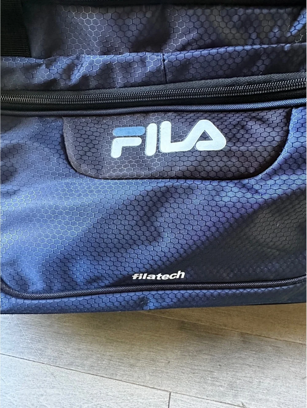 FILA Navy Blue Sports Duffle Bag Travel Gym Basketball Football Soccer Athletic